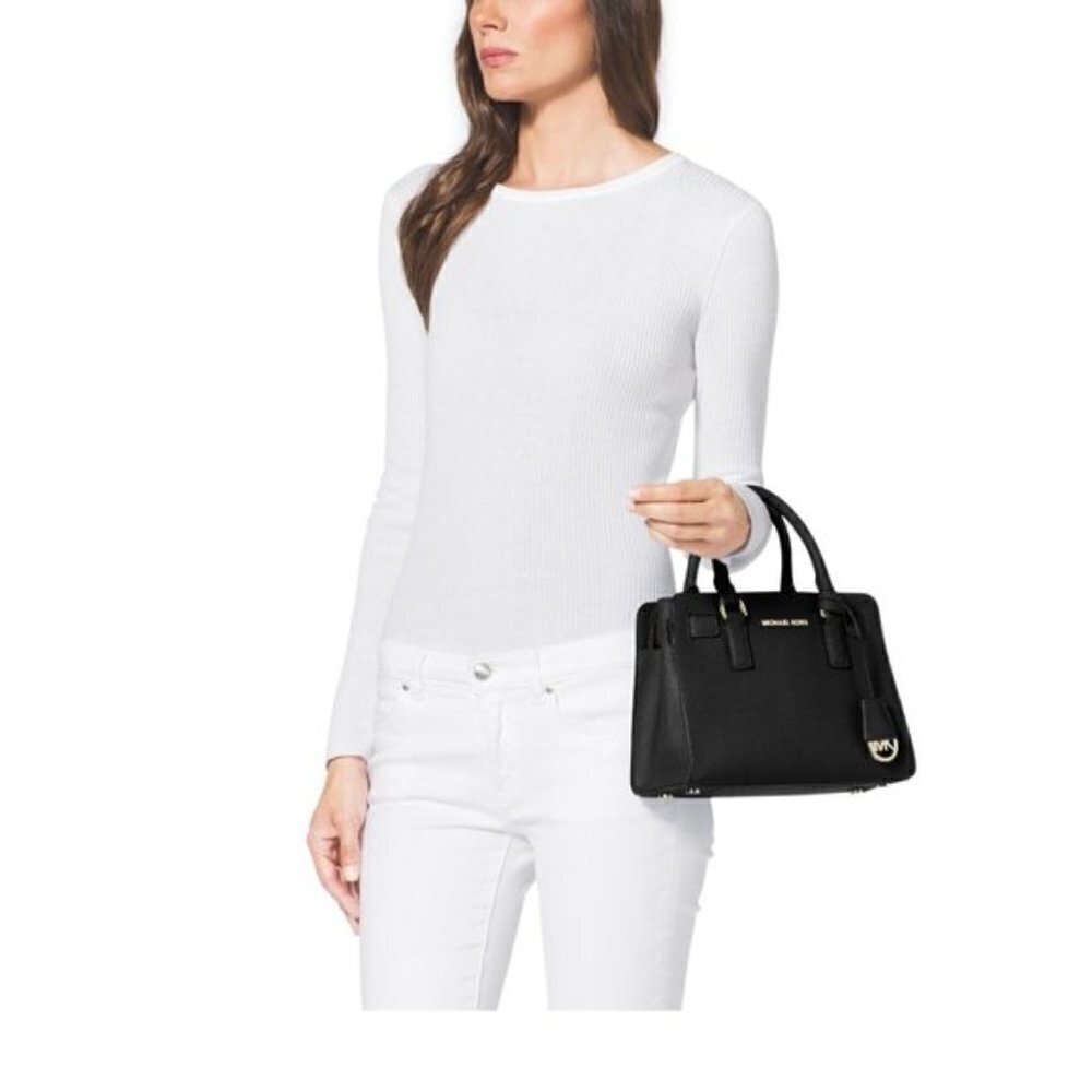 Michael Kors Dillon Saffiano Leather Satchel - Black